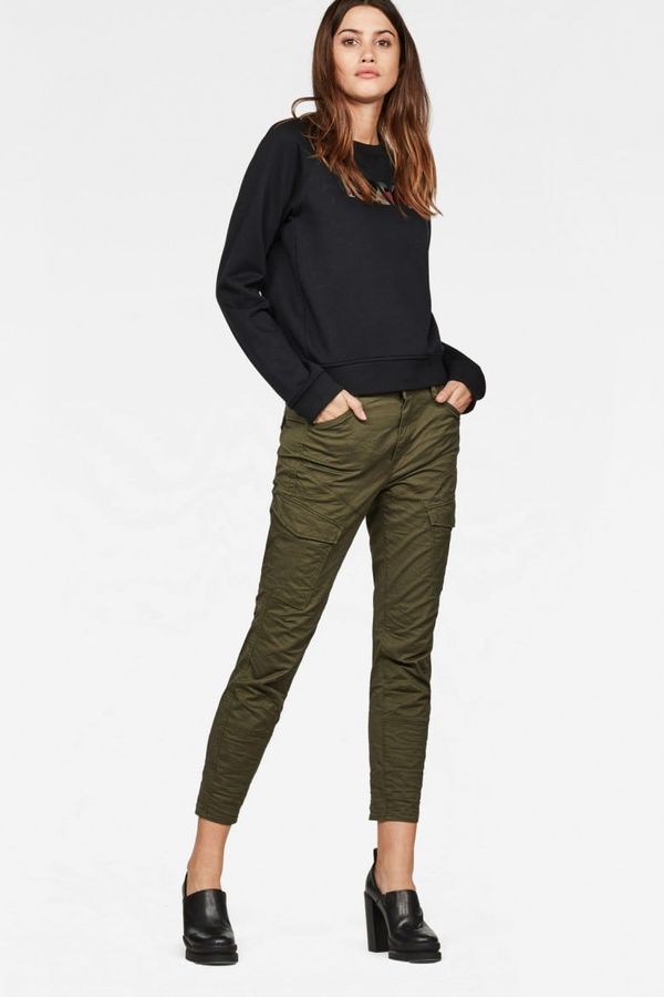 G Star Pants - G-STAR Rovic Mid Skinny Wmn Dark Olive