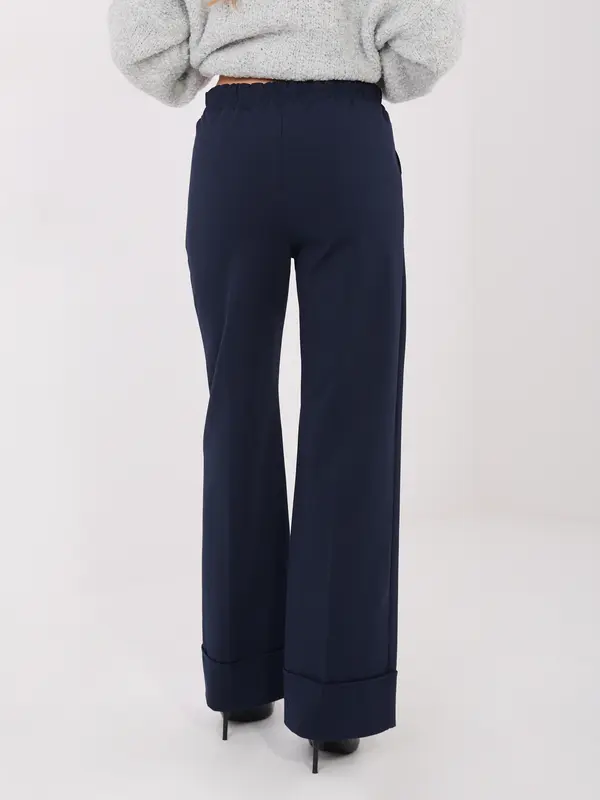 RUE PARIS Pants-IT-SP-FL9877.64-navy blue