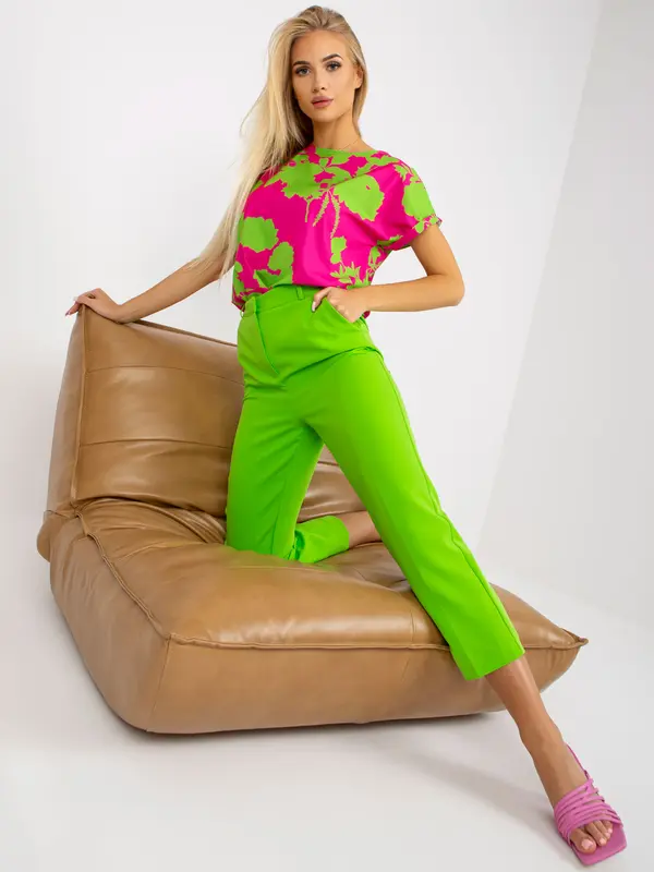 RUE PARIS Pants-TO-SP-18154.10X-light green