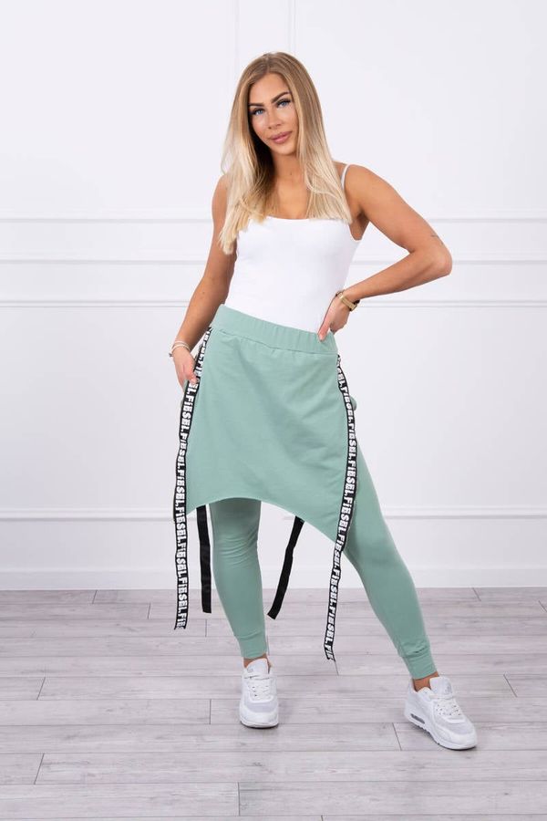 Kesi Pants/suit with dark mint selfie lettering