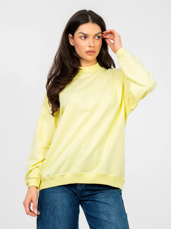 BASIC Feel Good Pastelno rumen oversized pulover