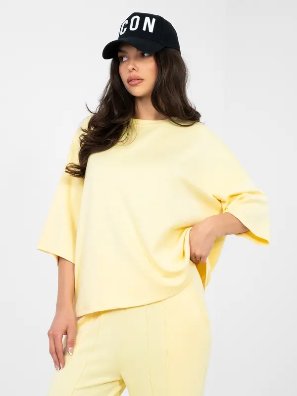 RUE PARIS Pastelno rumena bluza iz mehkega materiala