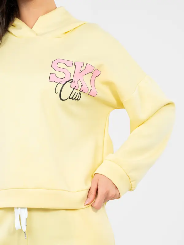 RUE PARIS Pastelno rumena trenirka s kapuco