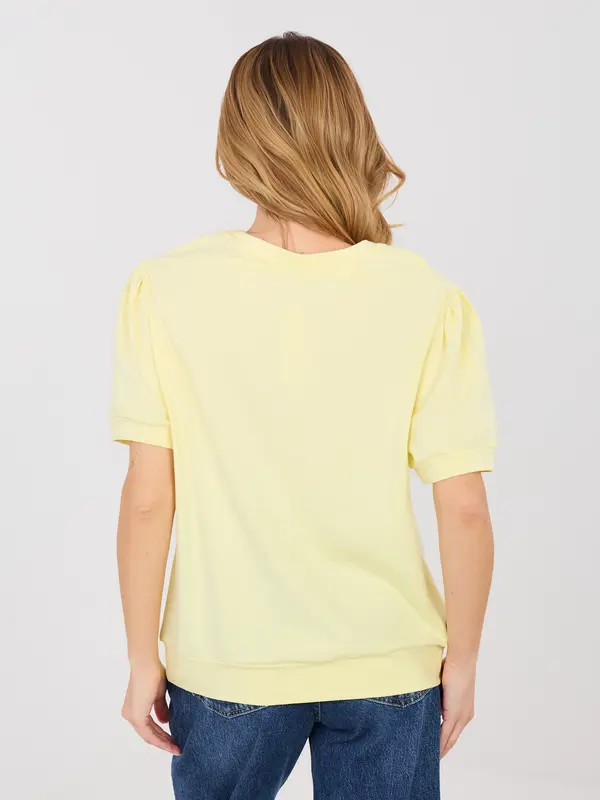 RUE PARIS Pastelno rumena ženska bluza