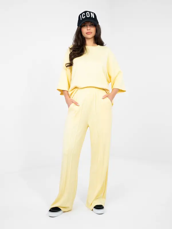 RUE PARIS Pastelno rumene trenirke RUE PARIS