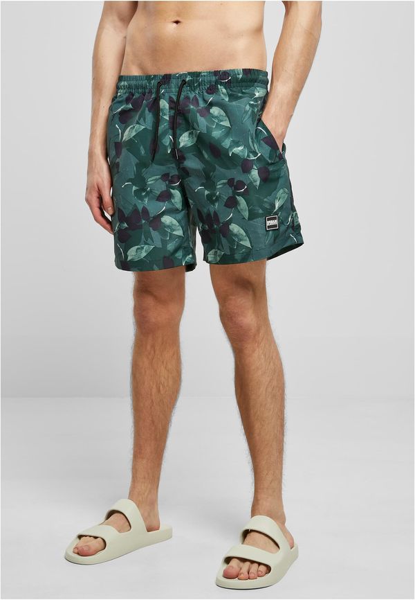 Urban Classics Pattern of swimming shorts greenleafs