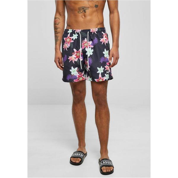 Urban Classics Patterned swimsuit shorts dark jungle aop