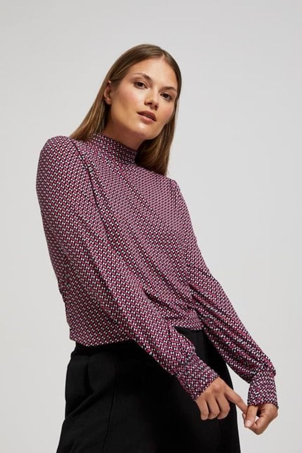 Moodo Patterned turtleneck blouse