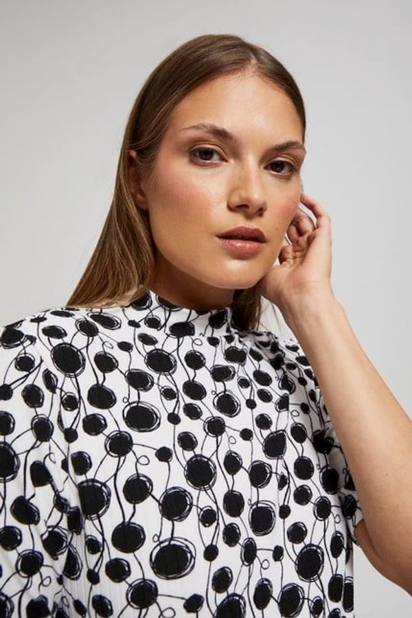 Moodo Patterned turtleneck blouse