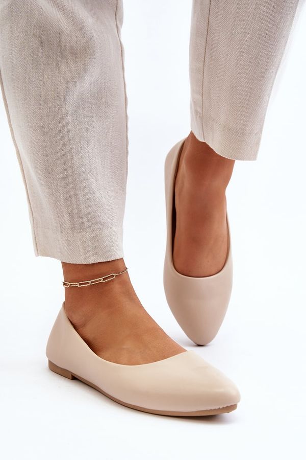 PE1 PE1 Eco Leather Women's Ballerina Flats Beige Tindomiel