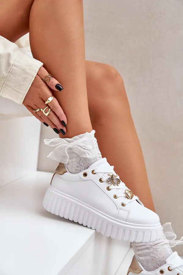 EVENTO PE1 Women's sneakers with embellishments white Grelesi
