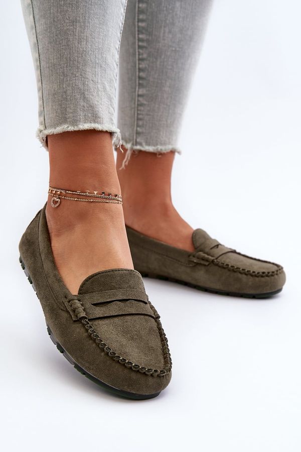 PE1 PE1 Women's Suede Moccasins Dark Beige Ranica