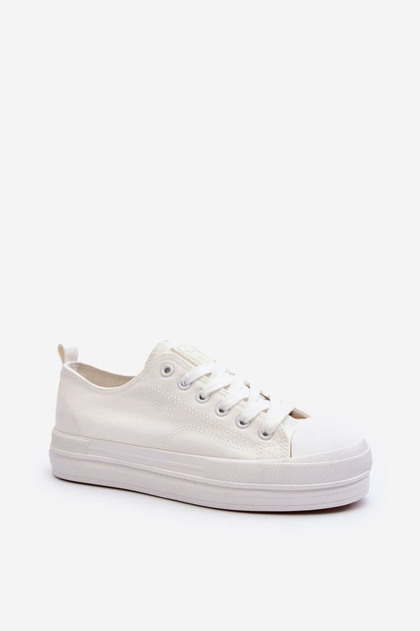 PE1 PE1 Women's White Fabric Sneakers Staneva