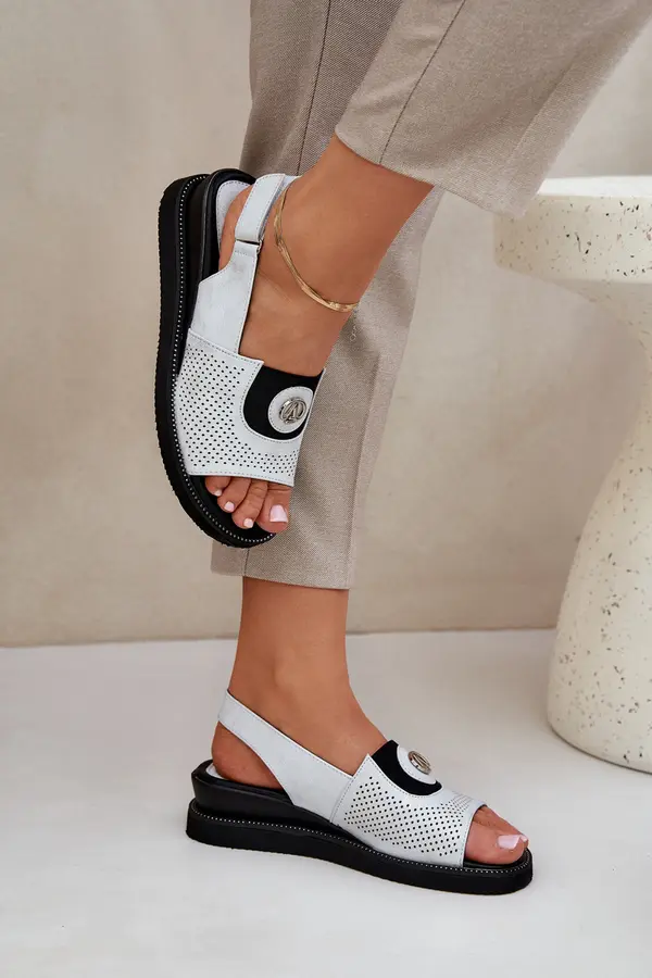 Boto PE2 Women's wedge sandals silver Isnnoria