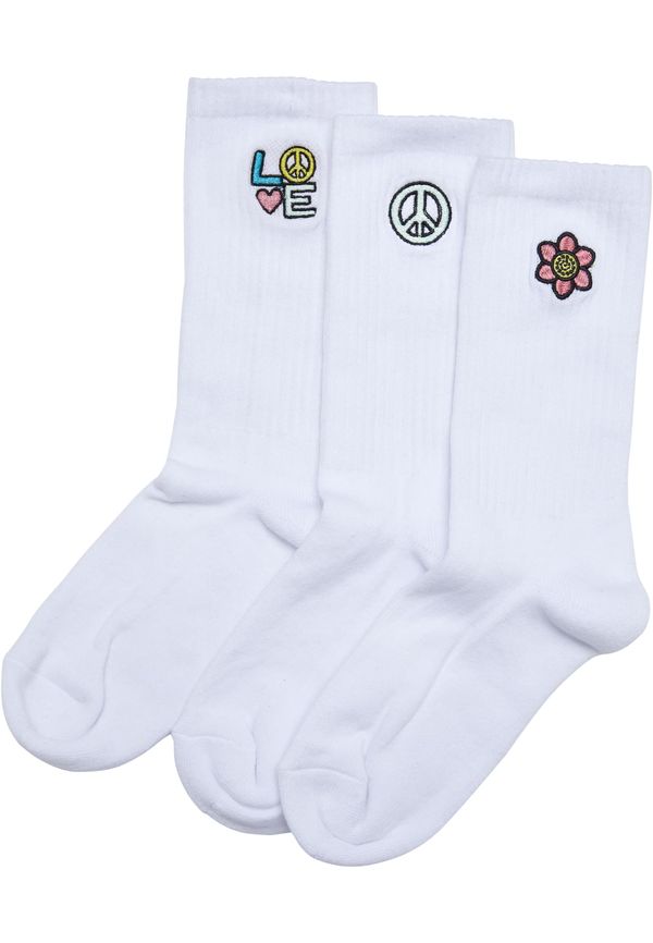 Urban Classics Accessoires Peace Icon Socks 3-pack white