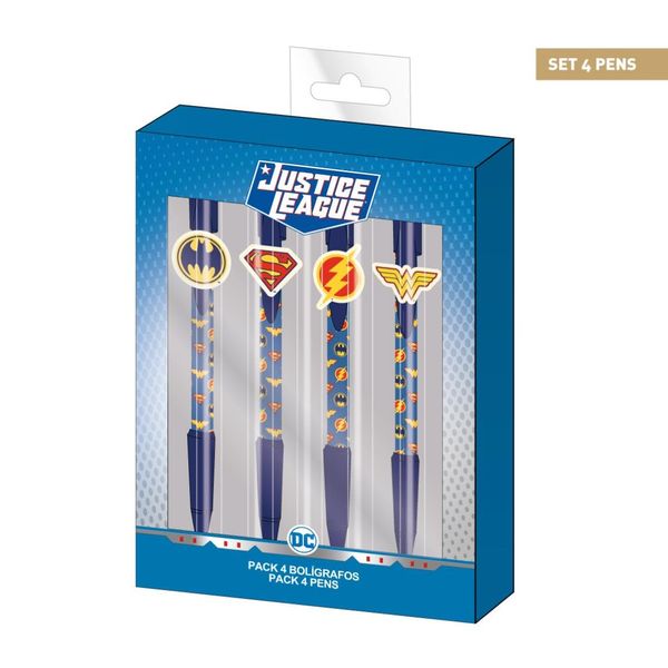 JUSTICE LEAGUE PEN PACK X4 JUSTICE LEAGUE