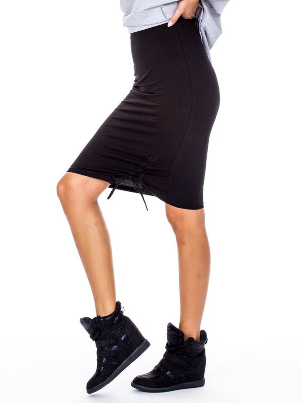 Yups Pencil skirt with decorative lacing black