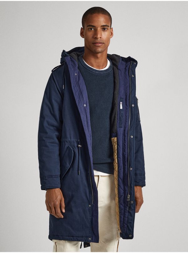 Pepe Jeans Pepe Jeans Bowie Dark Blue Men's Winter Parka - Men's