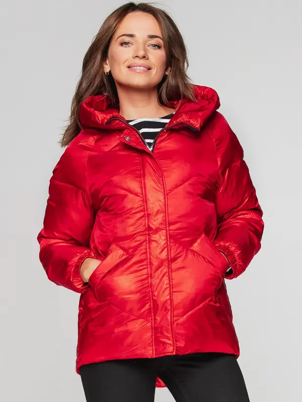 PERSO PERSO Woman's Short women's quilted jacket with heart