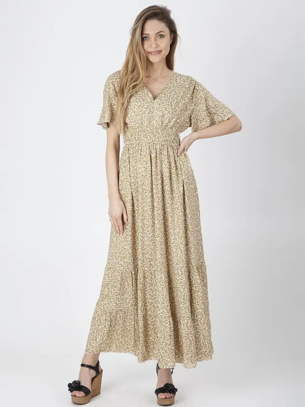 PERSO PERSO Woman's Women's dress with a floral motif cinched at the waist