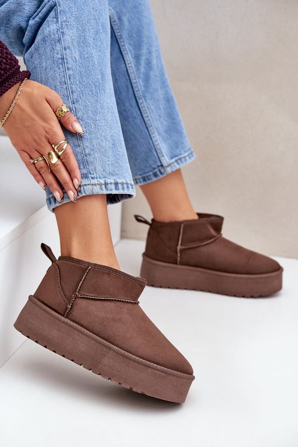 PG2 PG2 Low Snow Boots On Platform Brown Korfedi