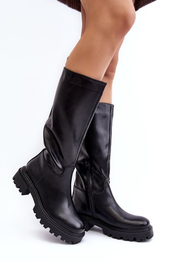 PH2 PH2 Mid-calf boots with flat heel black Eamantha