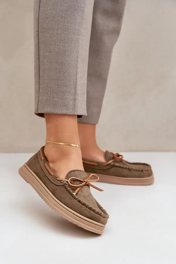 Boto PH2 Womens Moccasins On Flat Sole Dark Green Timannie