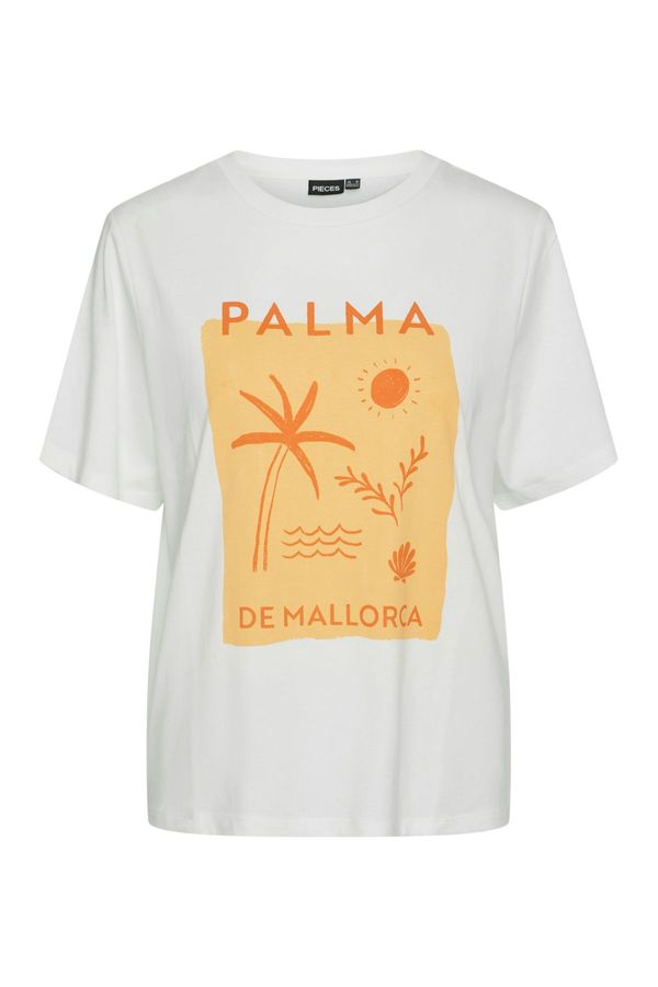Pieces Pieces PCKIKKI SS PRINTED TEE BC