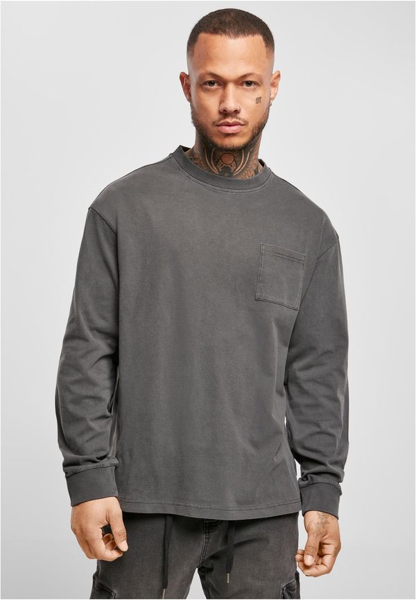 Urban Classics Pigment-dyed pocket basket with long sleeves