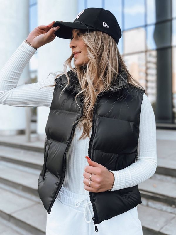 DStreet Pikowana kamizelka damska WILLOW czarna Dstreet