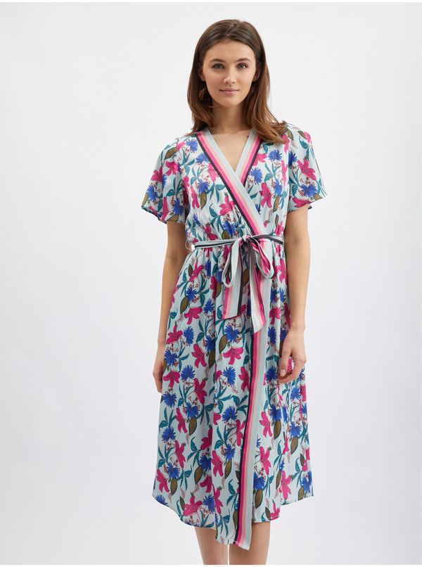 Orsay Pink and blue women's floral dress ORSAY