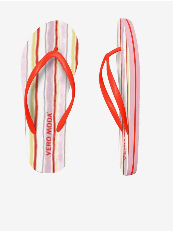 Vero Moda Pink and red striped flip-flops VERO MODA Selma - Women