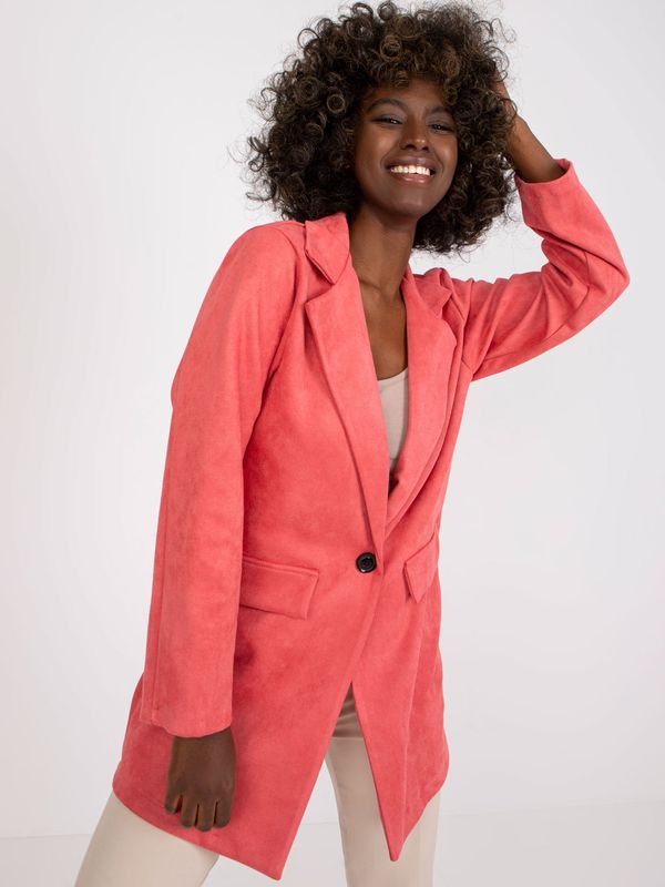 Fashionhunters Pink blazer with Irmina closure