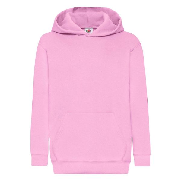 Fruit of the Loom Pink children's sweatshirt Classic kangaroo Fruit of the Loom