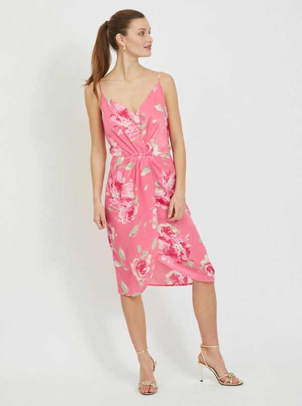 Vila Pink floral dress on hangers VILA Alberte - Ladies