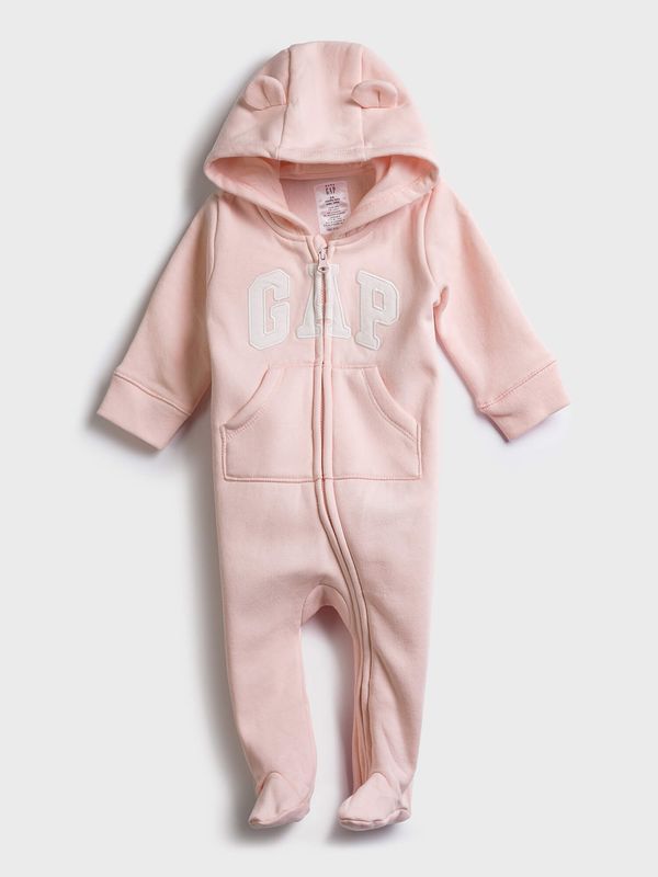 GAP Pink Girls' Baby Jumpsuit GAP Logo v-g flc ftd