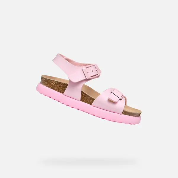 GEOX Pink Girls Sandals Geox Sandalubblebow - Girls
