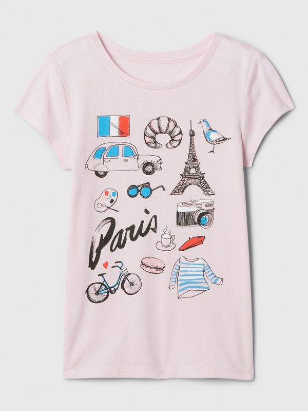GAP Pink girl's T-shirt with GAP print