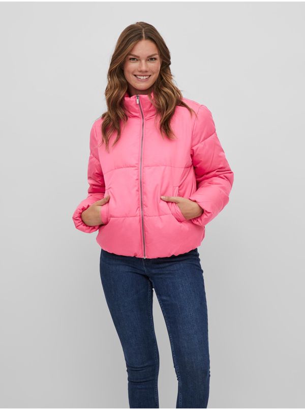 Vila Pink Ladies Quilted Jacket VILA Tate - Women