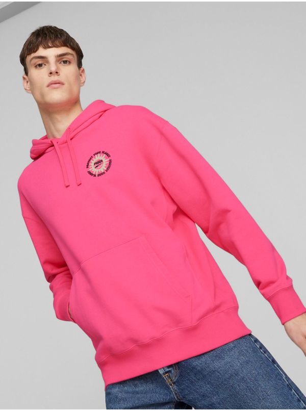 Puma Pink Mens Hoodie Puma - Men