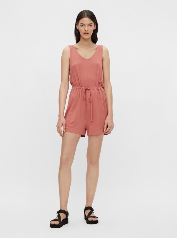 Pieces Pink Short Jumpsuit with Ties Pieces Neora - Women