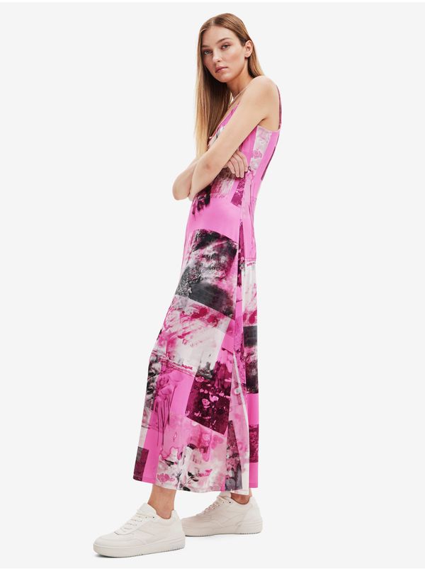 DESIGUAL Pink Women Patterned Maxi-Dresses Desigual Cretona - Women