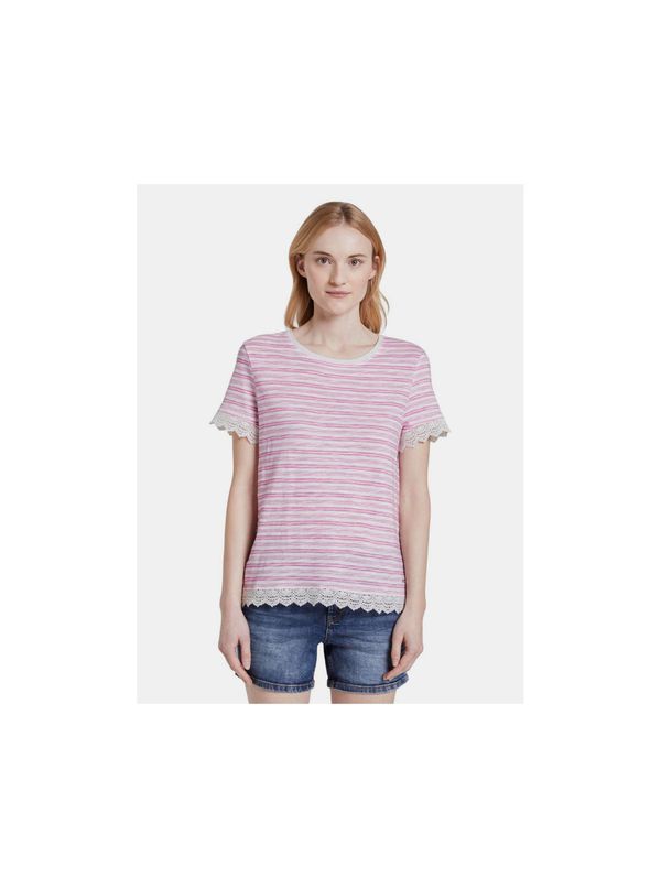Tom Tailor Pink women's striped t-shirt Tom Tailor Denim - Women