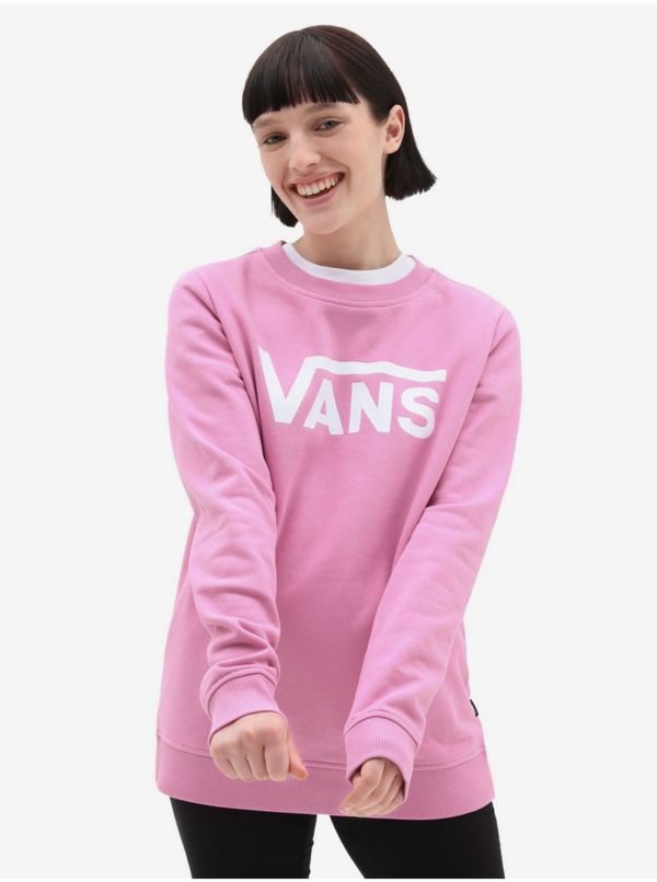 Vans Pink Womens Sweatshirt VANS WM CLASSIC V CREW - Women