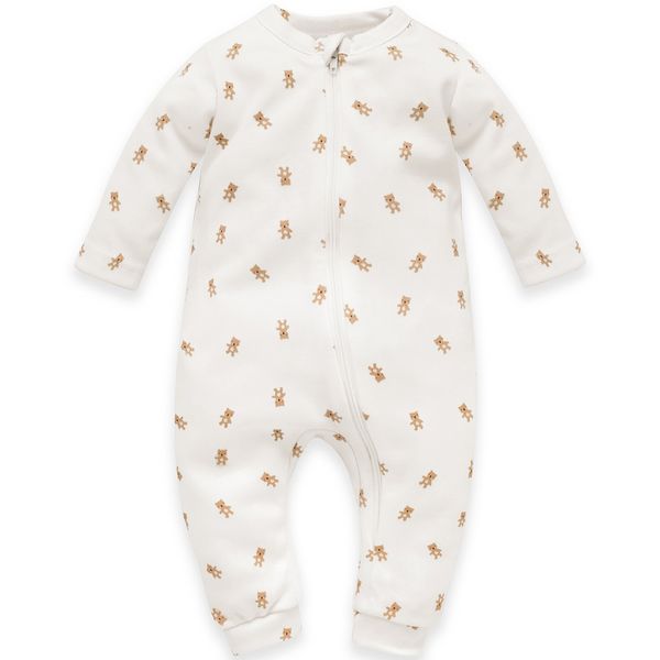 Pinokio Pinokio Kids's Lovely Day Beige Zipped Overall Feet