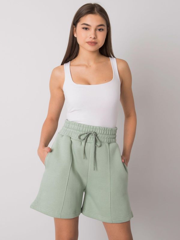 Fashionhunters Pistachio shorts Larianna