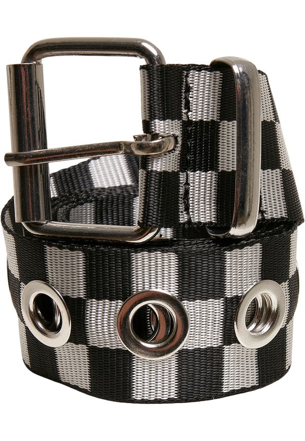 Urban Classics Accessoires Plaid belt with eyelets black/white