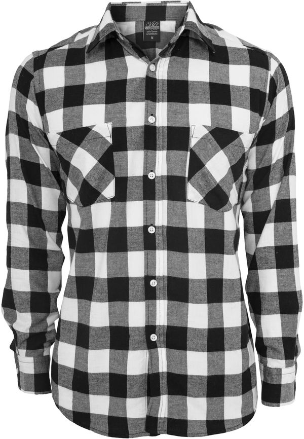 Urban Classics Plaid flannel shirt blk/wht