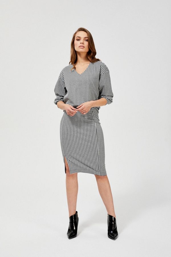 Moodo Plaid pencil skirt