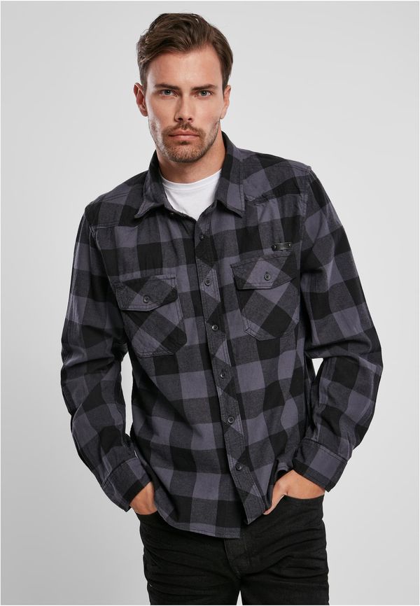 Brandit Plaid shirt black/grey